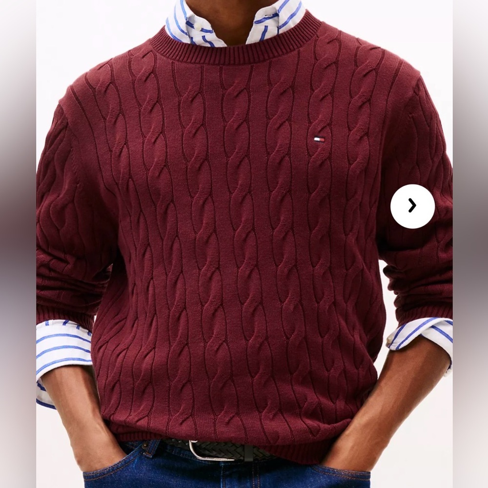 NWT Tommy Hilfiger Cable Knit Crewneck Sweater XXL